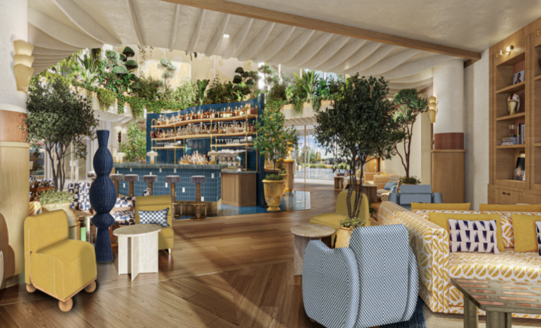 Lobby sport-chic signé Dorothée Delaye à La Baule