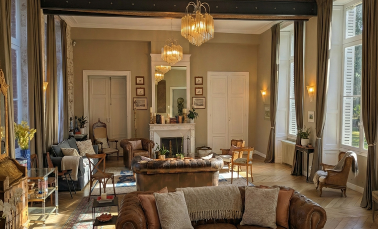 Château pour Séminaire - espace salon cosy