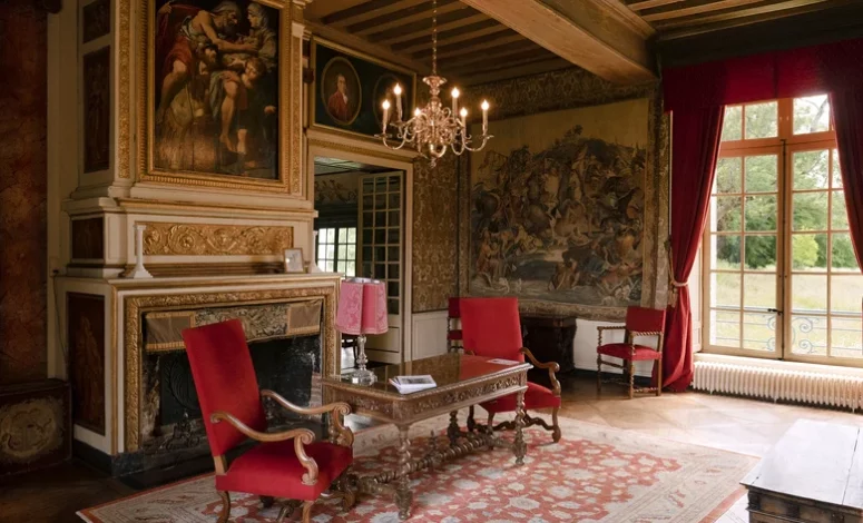 Salon classé Monument Historique - séminaire dans un château en Normandie