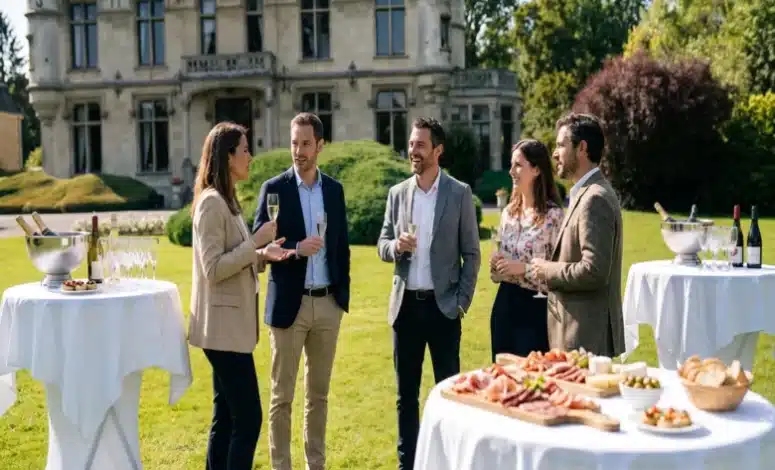 cocktail en extérieur pour un séminaire d'équipe